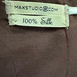 Max Studio 100% Silk One Shoulder Draped Plaid Muliticolor Dress Size XS ASO AD Photo 4