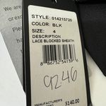 Adrianna Papell Lace Overlay Block Black Sleeveless Sheath Dress Size 4 NWT Photo 7