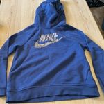 Nike Blue Hoodie with Silver Logo hooded sweatshirt sweater Photo 0
