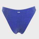 Berlook Navy Lurex Underwire Bikini Top and Navy Solid Lurex Bikini Bottom 32 Blue Size L Photo 4