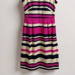 LK Bennett  Martha Striped Shirt‎ Dress Women's Size 2 Sleeveless Career Summer Photo 5