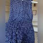 A New Day  Blouse Navy White Cottagecore Summer Festival Preppy Sleeveless S Photo 2