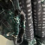 Cost Plus World Market BlK Grey White Buttoned Peplum 3/4 Sleeve Blouse Sz L/XL Size L Photo 8