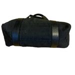 BVLGARI BULGARI "LOGO MANIA" BLACK SIGNATURE PRINT CANVAS TOTE BAG WITH LEATHER TRIM Photo 4