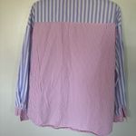 Source Unknown  Pink and Blue Striped Button-Down Shirt Photo 3