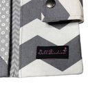 Doll Birdies Handmade Passport/Travel Wallet in Gray and White Chevron Photo 6