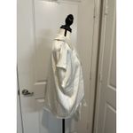 Rachel Zoe  Ivory Satin Tie‎ Front Blouse Short Sleeve Button Down Top Size L NWT Photo 1