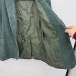 Vintage Green Ribbed Corduroy Cotton Blazer Jacket Women Size 14 Photo 9