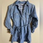 Liz Lange  Denim chambray Button-Up tunic with Belt Photo 0