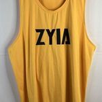 Zyia  Active Sz XXL Bengal Tank Y Mesh Letter Sleeveless Yellow Orange Spell Out Photo 3