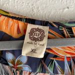 Bali Elf Tropical Floral Maxi Wrap Dress XL Boho Resort Blue Photo 4