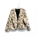 Aixirui Faux Fur Coat in Pink and Gray Size L Photo 6