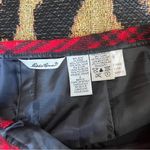 Eddie Bauer Vintage Red Black Tartan Plaid Blanket Wrap Midi Skirt Photo 6