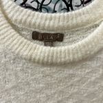 Lilly P Women’s Ruffle Shell Short Sleeve Sweater Large in Cream Soft Dressy Photo 5