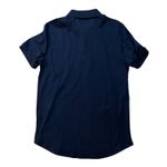 Five Four Darnell Shirt Short Sleeve Polo Medium Navy Blue Red Stripe Cotton Golf Photo 1