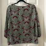 Peaches N Cream Purple/Green Boho Blouse S Photo 1