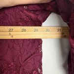 Catherines  Top Women's 4X Plus Burgundy Lined Lace Overlay Romantic Blouse NWT Photo 7