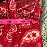 Vera Bradley Retired Mesa Red Paisley Tic Tac Toe Purse 14” X 10” Photo 14