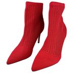 Catherine Malandrino Dnonito Pointed Toe Sock Booties Cherry Red 10 New Photo 2