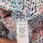 Hailey & Co. Women's Ivory Multicolor Floral Smocked Peplum Top Size S Photo 5