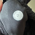 Lululemon Rippled V-Neck Pullover Sweatshirt Women's 2 Black Slouchy Hi Low Hem Photo 4