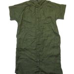 J.Crew NWT Relaxed-fit Short-sleeve Olive Baird McNutt Irish Linen Shirtdress XS Photo 1