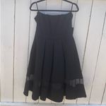 EXPRESS  Black Strapless Organza Inset‎ Midi Dress Photo 3