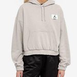 Nike Jordan Essentials Women's Fleece Hoodie in Light Iron Ore Photo 3