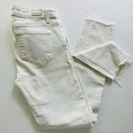 Paige Verdugo Ankle Jeans Size 25 White Stretch Slim Fit 5 Pocket Fray Edge Photo 1