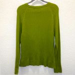 Jeanne pierre Womens  olive green pull over Crew Neck‎ Cable Knit Sweater XL Photo 1