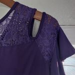 Beautiful L Cold Shoulder Butterfly Sleeve Pullover Maxi Dress in Royal Purple Size L Photo 12