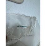 Vintage 40s Sabrina White Nylon Slip Embroidered Lace Hem Lingerie 38 Small Rare Photo 11