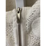 Alfani  Dress Polka Dot Lace Overlay Midi Soft White Size Small‎ Photo 4