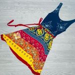 Desigual  rhinestone belted tank top style casual paisley dress small Photo 0