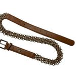 Giani Bernini Cognac Brown and Gold Link Belt Size Small New Photo 0