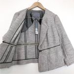 Classiques Entier  Womens Size S Open Front Tweed Jacket Blazer Fray Hem NWT $268 Photo 1