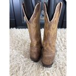 Vintage J B Dillon Western Cowboy Boots Tan Leather Embroidered Women Sz 8.5 Brown Photo 3
