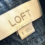 Ann Taylor Loft Denim Jumper Dress Sleeveless Layering High Slit Size 8 Women's Photo 3