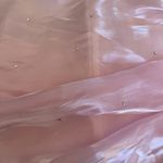 Aspeed Vintage Y2K Pink Organza Prom Dress Tube Top Maxi Skirt Scarf Diamante Detail XS Photo 2