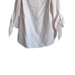Club Monaco Women Top 4 Light Pink Off The Shoulder Short Tie Sleeve Cotton Photo 5