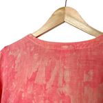 Eileen Fisher vintage coral pink tie dye linen button shirt jacket top Photo 3