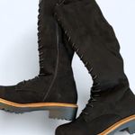 Urban Outfitters  Black knee-high lace-up boots - Size 8 - Brand New Photo 0
