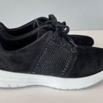 FitFlop  Womens Sporty Pop X Fashion Sneaker Size 7.5 Black Suede Photo 2