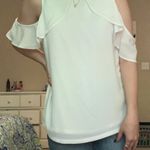 Lulus White Cold Shoulder Top Photo 2