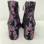 Sam Edelman  Floral Jacquard Ankle Boot size 7 Black Pink Cherry Blossom Photo 4