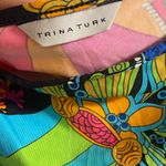 Trina Turk  Casablanca swimsuit coverup vibrant colors dolman sleeve Large Photo 6