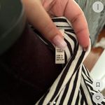 ZARA Black and White Striped Button-Up Dress Photo 3
