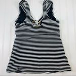 NWT Lands’ End Black Stripe Lace Up Tankini Sz 2 Photo 1