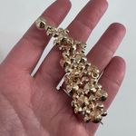 NIB Christian Siriano Faux Pearl Rhinestone Earrings Prom Wedding Statement‎ Gold Photo 2