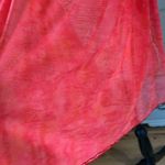Coral Flowy Scarf Semi Sheer Fashion Photo 3